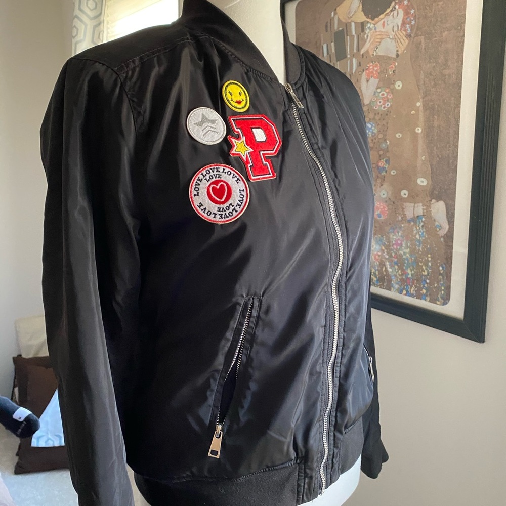 Black bomber jacket - lightweight!